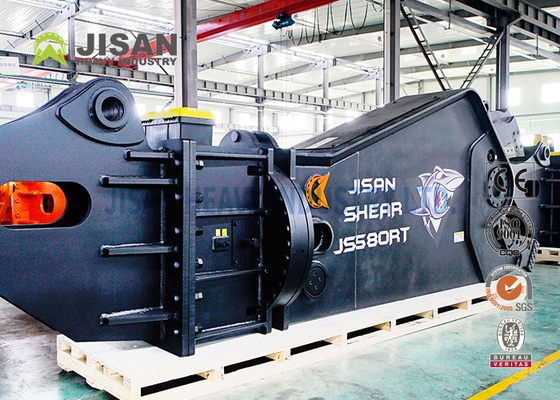 JS580RT कार्बन स्टील एक्सकेवेटर पावर मेटल शीर्स 20Mpa 450mm