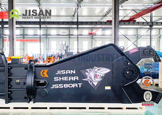 JS580RT कार्बन स्टील एक्सकेवेटर पावर मेटल शीर्स 20Mpa 450mm