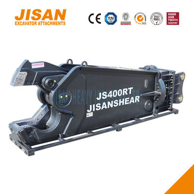 JS400RT उत्खनन धातु कतरनी अधिकतम दक्षता और शक्ति के लिए डिज़ाइन की गई 360 डिग्री रोटेशन स्पीड वाल्व और 800T कर्तन बल