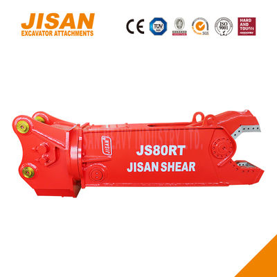 शक्तिशाली उत्खनन धातु कतरनी 360 डिग्री रोटेशन 800T काटने बल गति वाल्व पहनने के प्रतिरोधी स्टील अधिकतम दक्षता