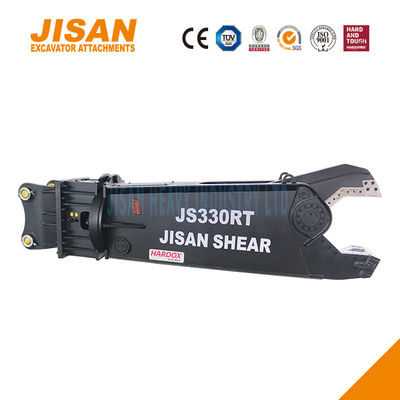 अधिकतम दक्षता के लिए खुदाई मशीन धातु कतरनी 360 डिग्री घूर्णन और सिलेंडर आकार में वृद्धि