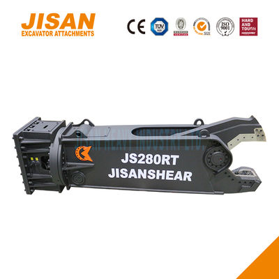 अधिकतम दक्षता के लिए खुदाई मशीन धातु कतरनी 360 डिग्री घूर्णन और सिलेंडर आकार में वृद्धि