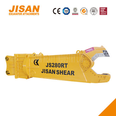 अधिकतम दक्षता के लिए खुदाई मशीन धातु कतरनी 360 डिग्री घूर्णन और सिलेंडर आकार में वृद्धि