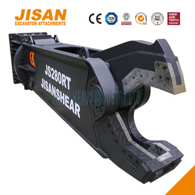 अधिकतम दक्षता के लिए खुदाई मशीन धातु कतरनी 360 डिग्री घूर्णन और सिलेंडर आकार में वृद्धि