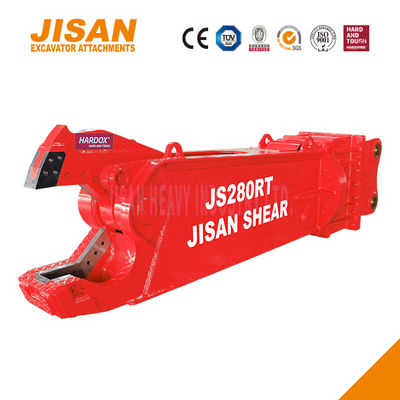 अधिकतम दक्षता के लिए खुदाई मशीन धातु कतरनी 360 डिग्री घूर्णन और सिलेंडर आकार में वृद्धि