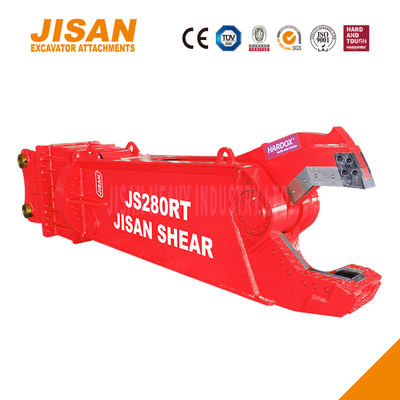 अधिकतम दक्षता के लिए खुदाई मशीन धातु कतरनी 360 डिग्री घूर्णन और सिलेंडर आकार में वृद्धि