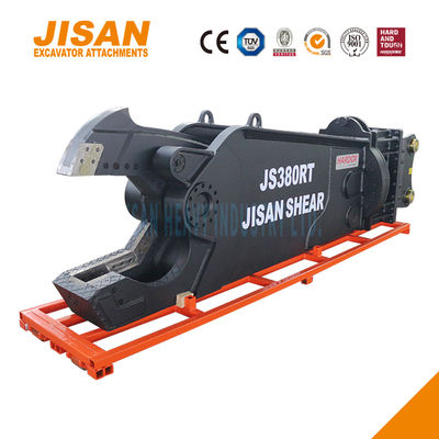 अधिकतम दक्षता के लिए खुदाई मशीन धातु कतरनी 360 डिग्री घूर्णन और सिलेंडर आकार में वृद्धि