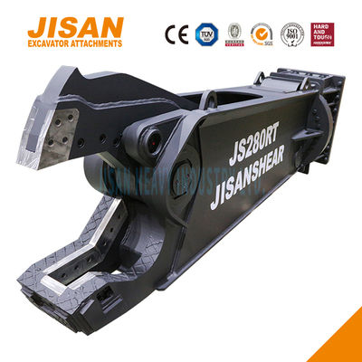 अधिकतम दक्षता के लिए खुदाई मशीन धातु कतरनी 360 डिग्री घूर्णन और सिलेंडर आकार में वृद्धि