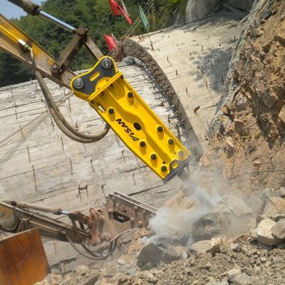 MSB SAGA 250HS Hydraulic Breaker Rock Hammer for 19-26 Ton Excavator with 140mm Rod Diameter and 12 Months Warranty