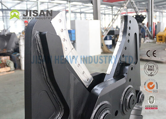 डिमोलेशन और रीसाइक्लिंग कार्यों के लिए 360 डिग्री हाइड्रोलिक रोटेशन और बदली जाने योग्य ब्लेड के साथ उत्खनन धातु कतरनी