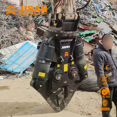बहुमुखी उत्खनन धातु कतरनी व्यापक जबड़े के उद्घाटन के साथ और ठोस पुनर्चक्रण और विध्वंस के लिए मजबूत शक्ति सिलेंडर के साथ