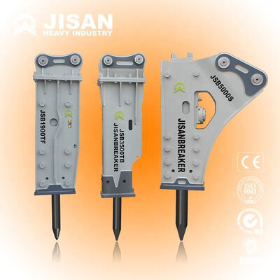 हाइड्रोलिक एक्सकेवेटर रॉक ब्रेकर 140 बार प्रेशर 3.5 मीटर लंबाई निर्माण और उत्खनन के लिए उपयुक्त